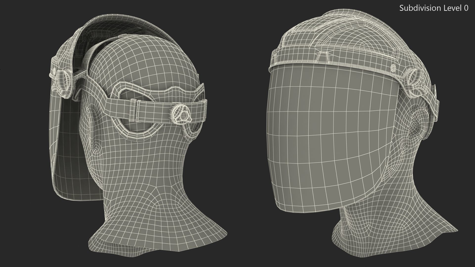 Uvex Turboshield Face Shield Transparent Visor 3D model_50