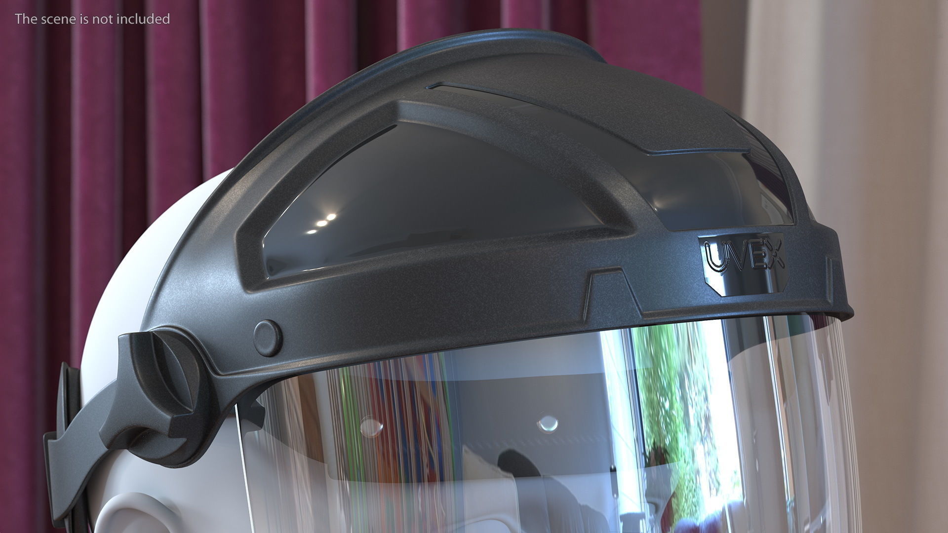 Uvex Turboshield Face Shield Transparent Visor 3D model_33