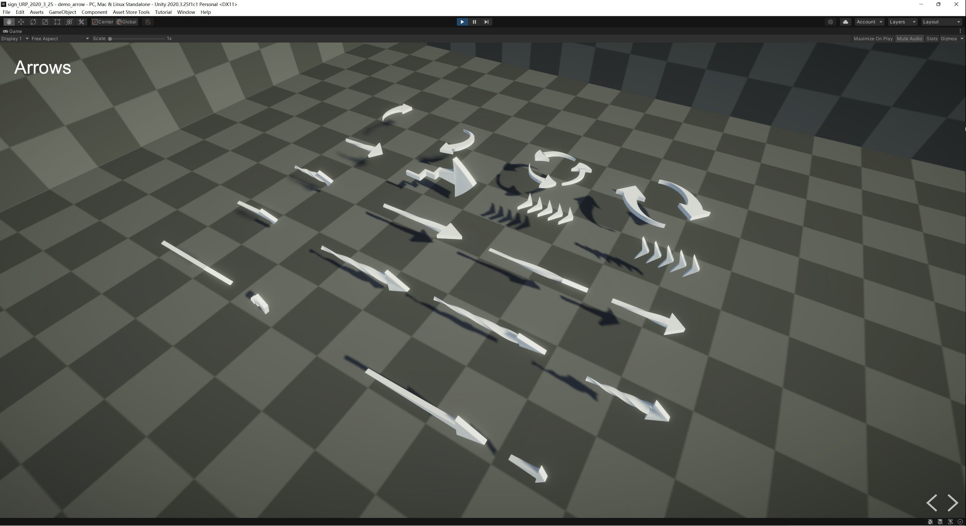 Arrow Low-poly 3D model_7