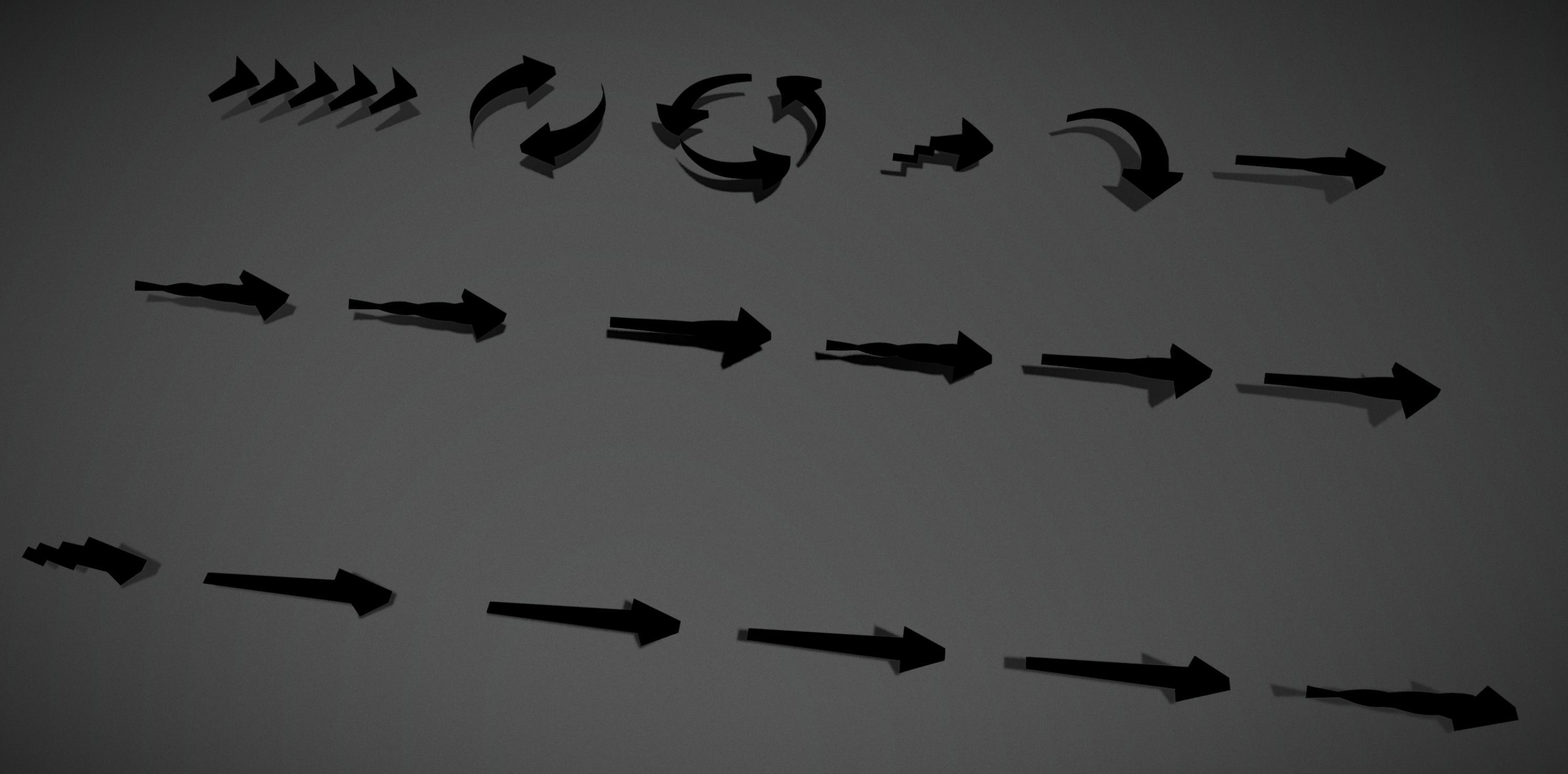 Arrow Low-poly 3D model_8