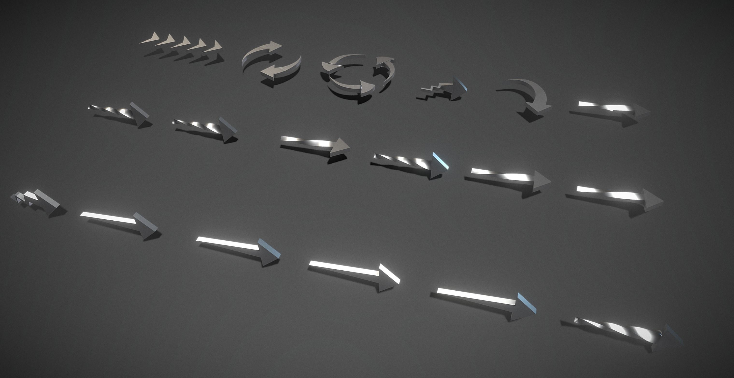 Arrow Low-poly 3D model_4