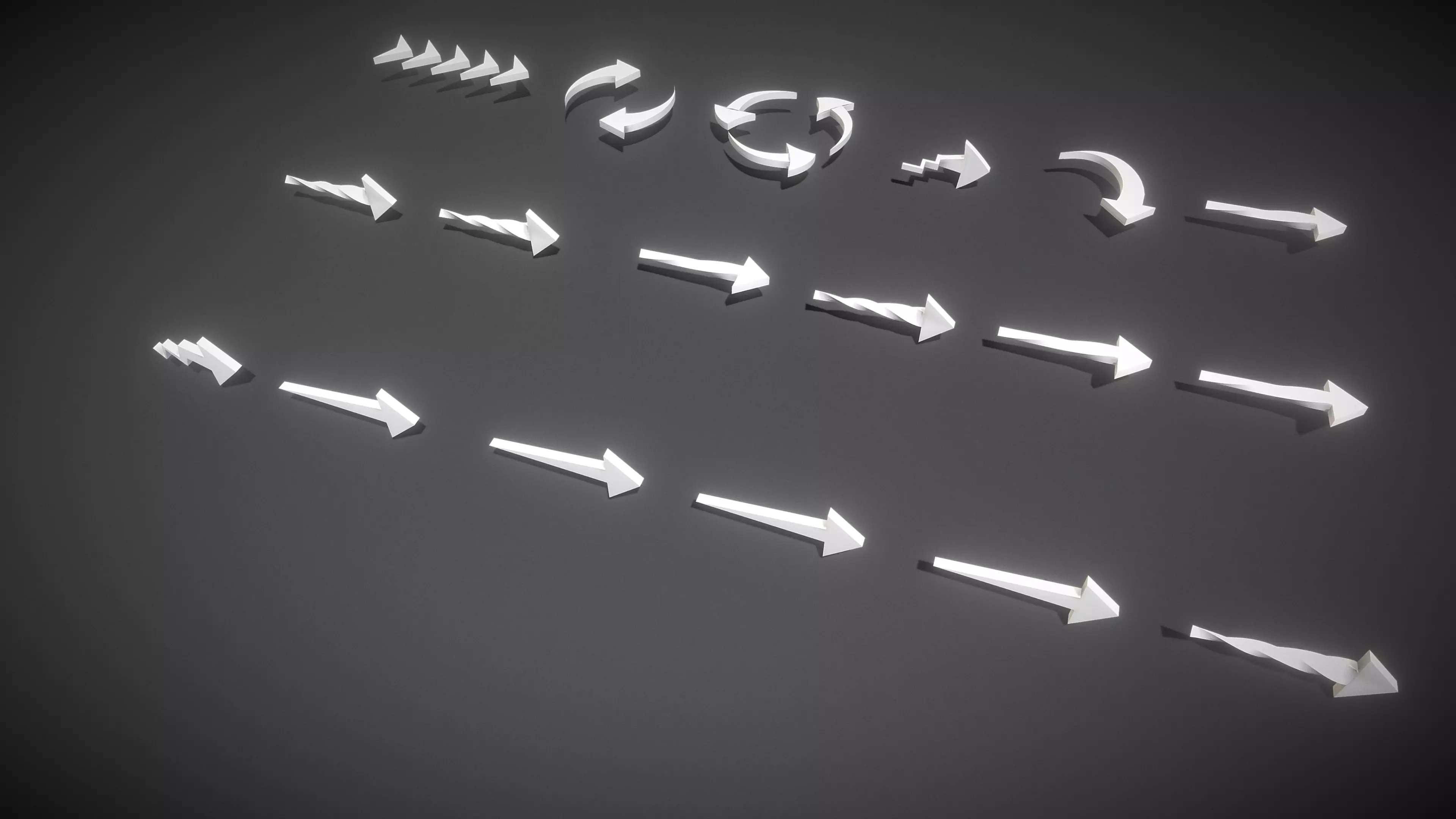 Arrow Low-poly 3D model_0