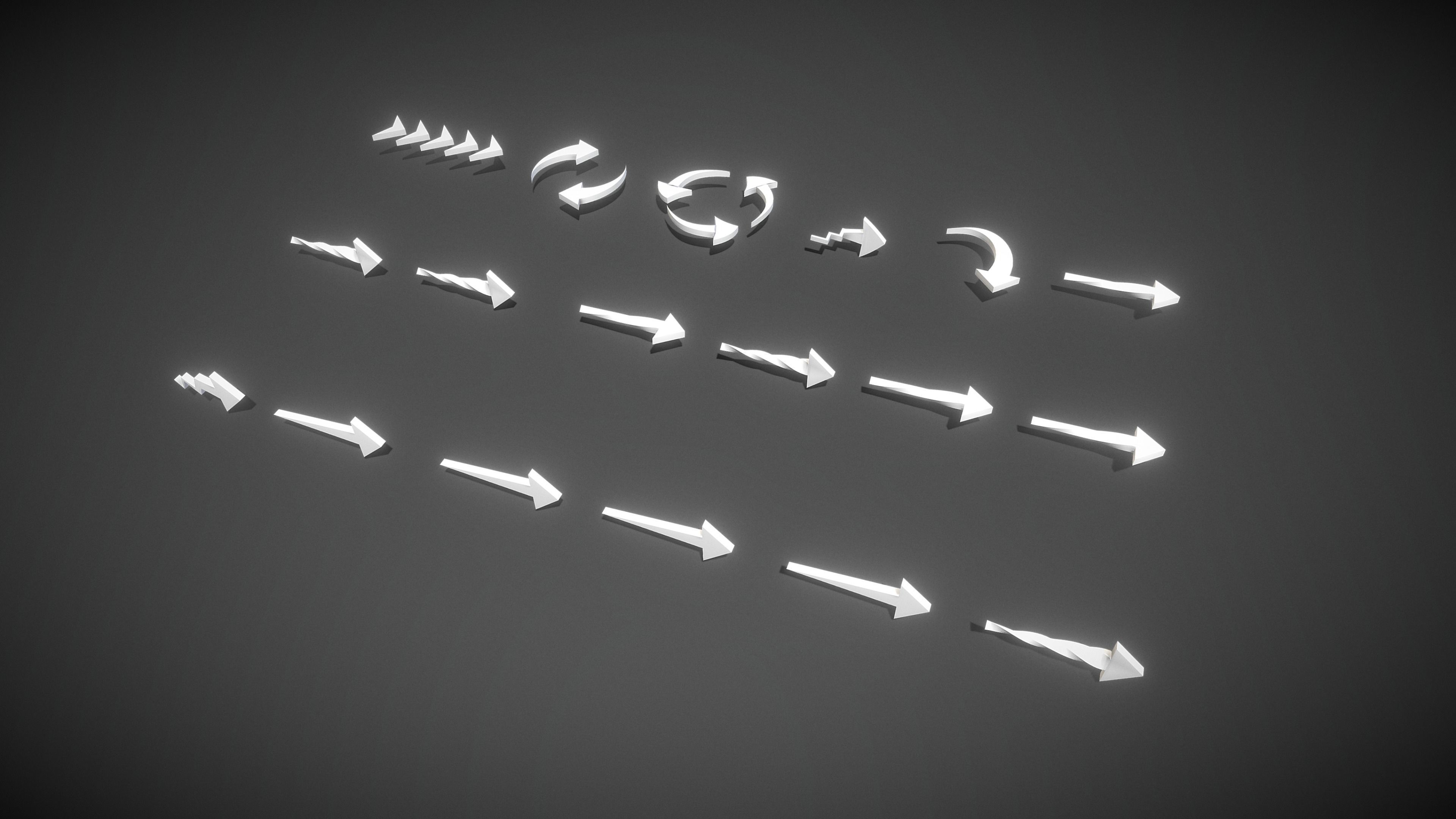 Arrow Low-poly 3D model_2