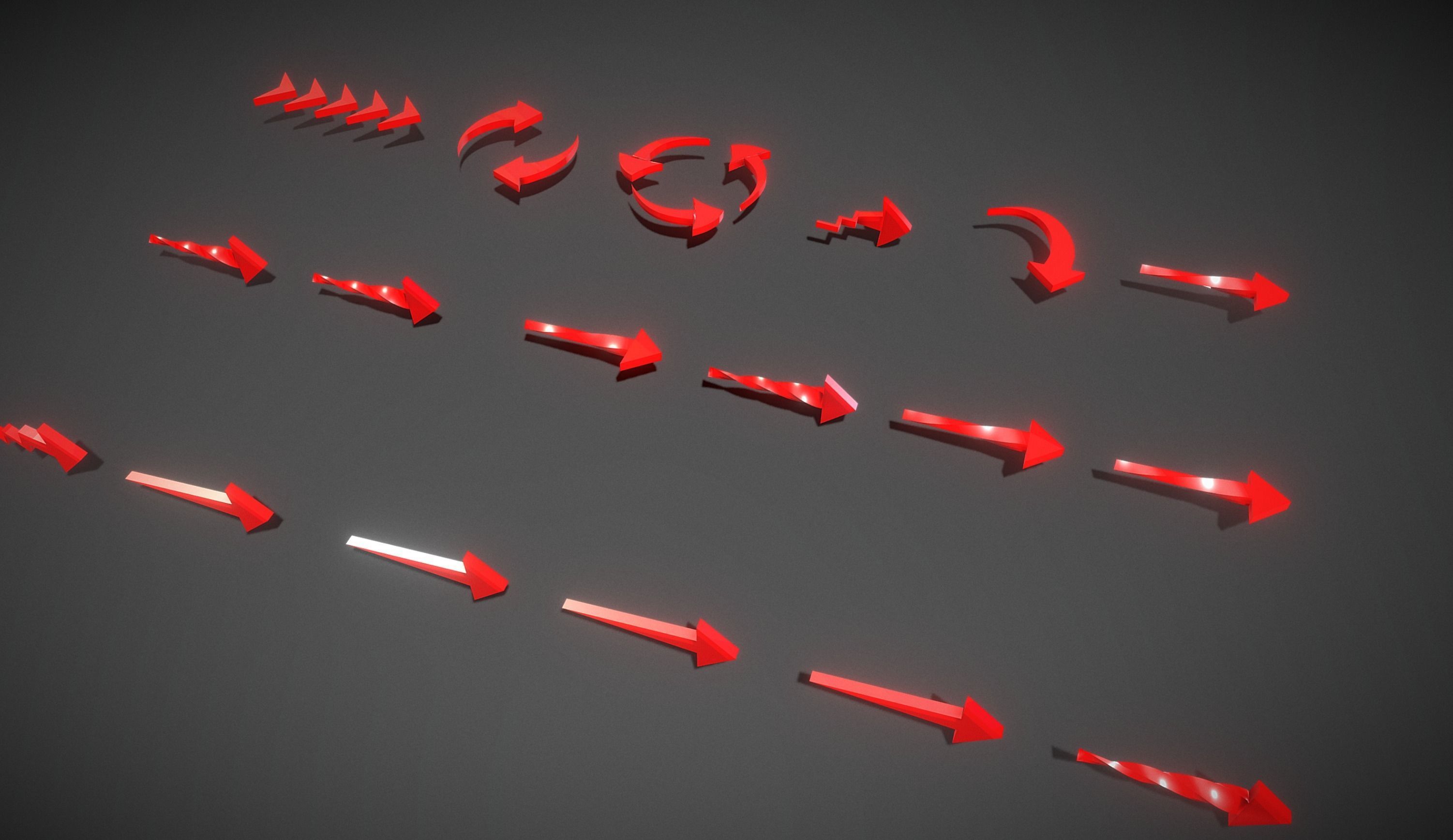 Arrow Low-poly 3D model_5