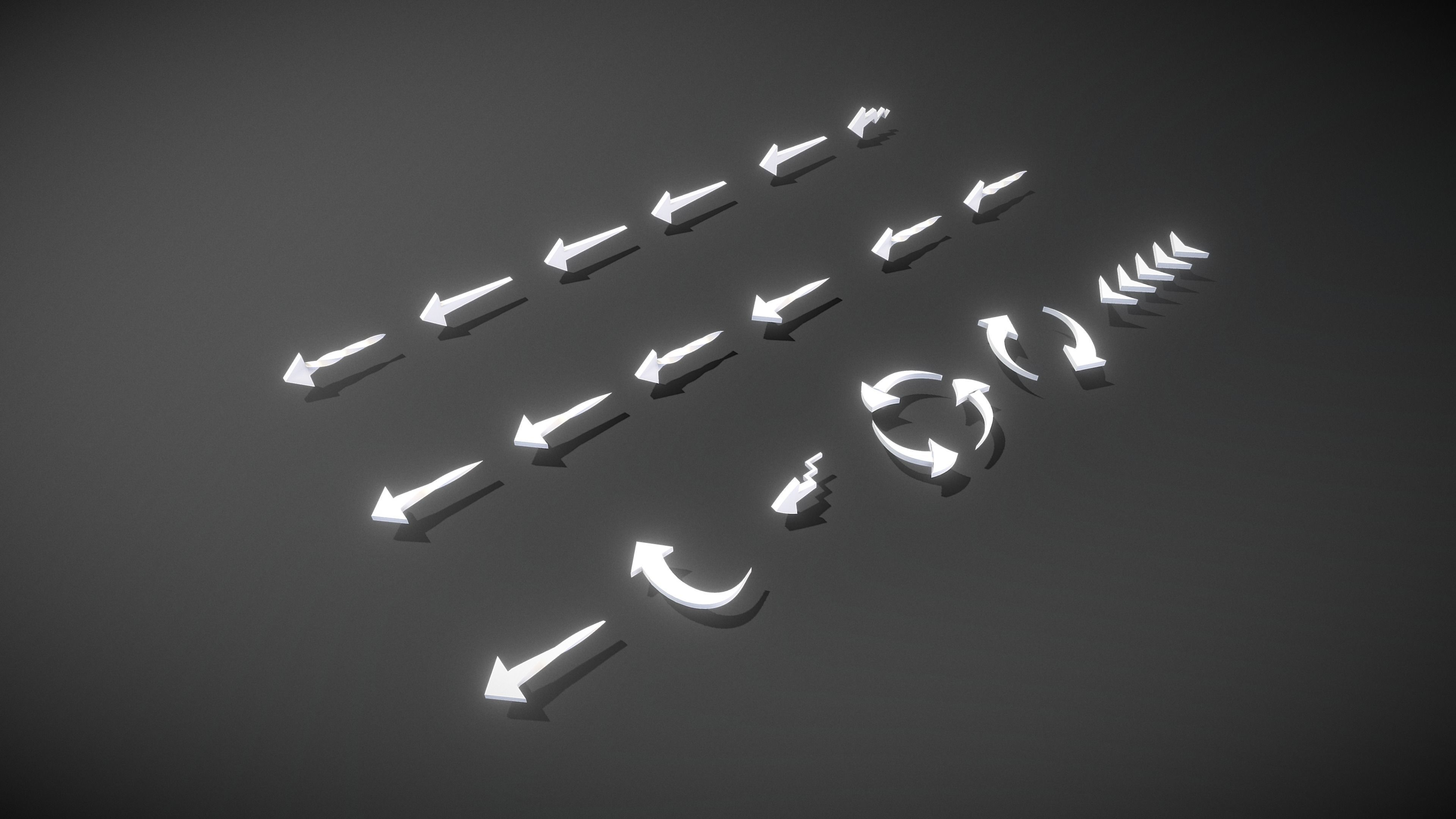 Arrow Low-poly 3D model_6