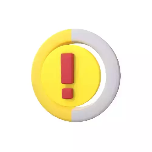 Battery Circle with Exclamation Mark Symbol v1 005