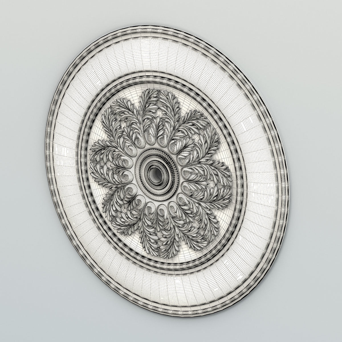 Round rosette 051 3D model_6