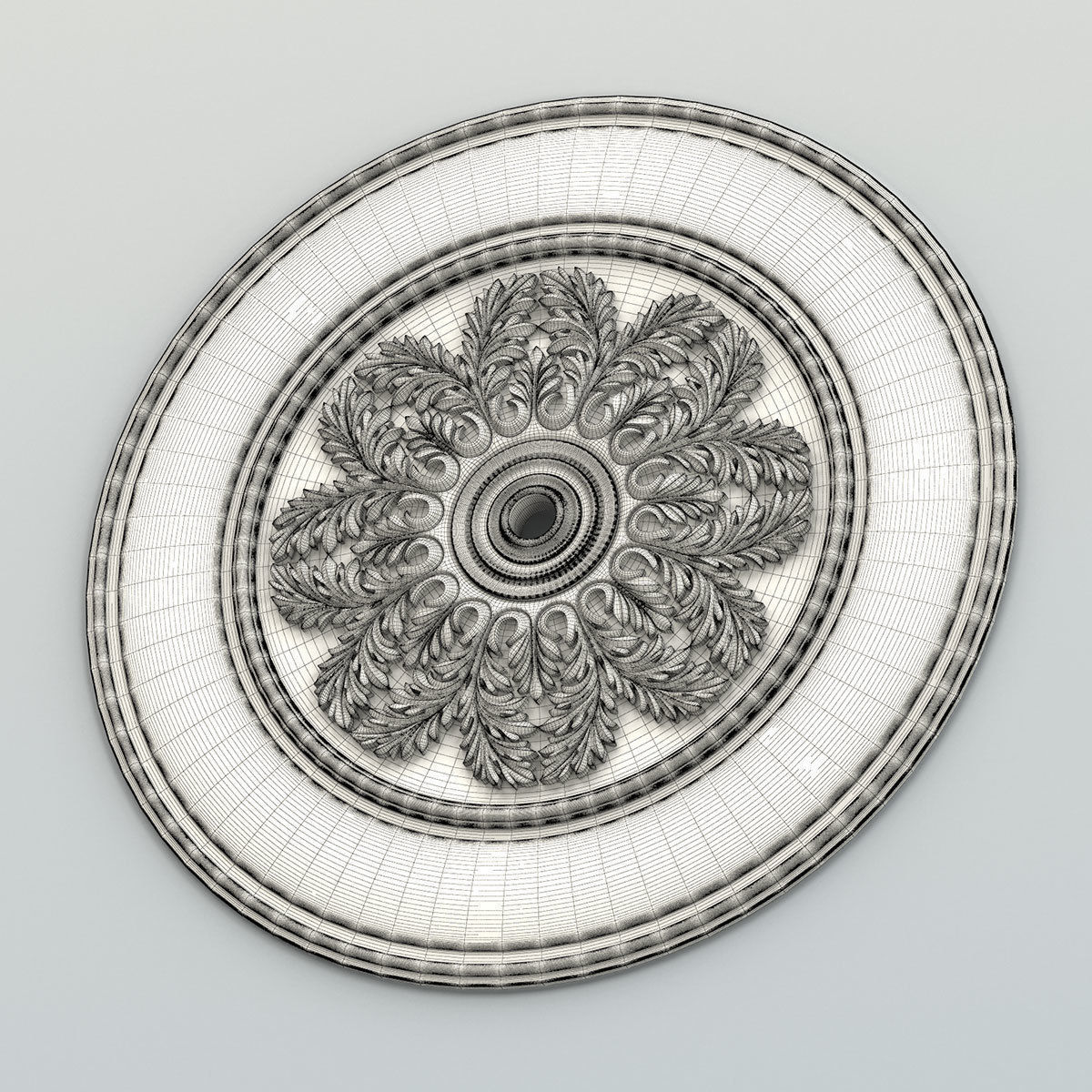 Round rosette 051 3D model_7