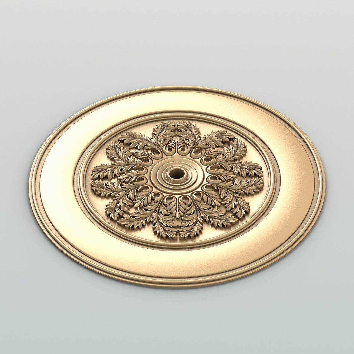 Round rosette 051 3D model_3