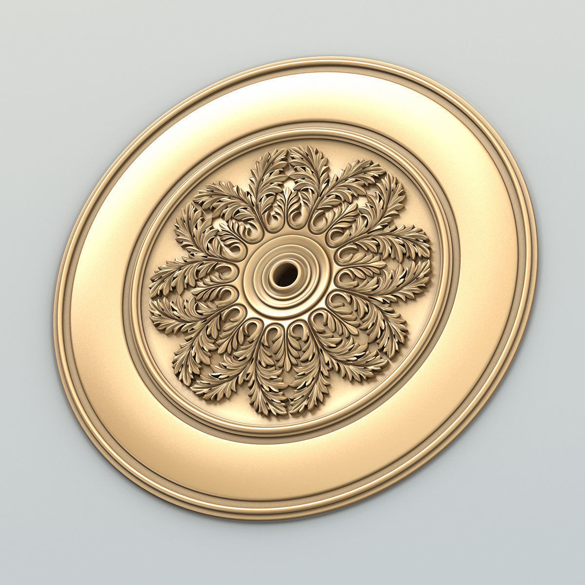 Round rosette 051 3D model_4
