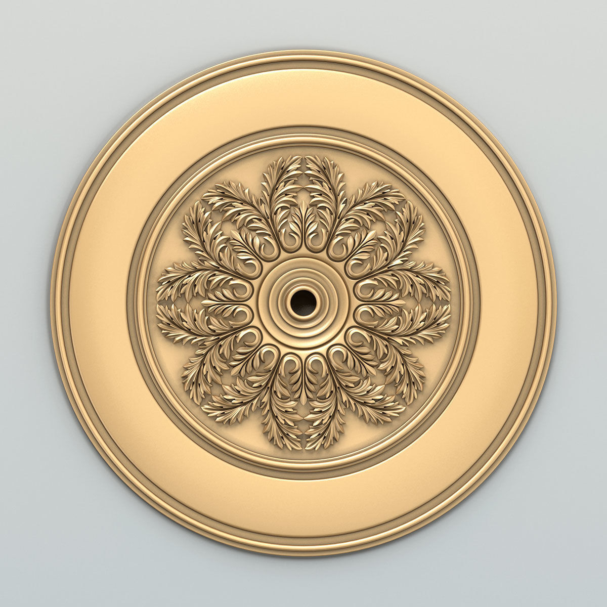 Round rosette 051 3D model_1
