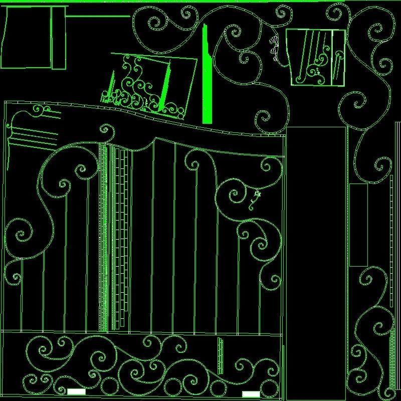 Decorated gateway Low-poly 3D model_13