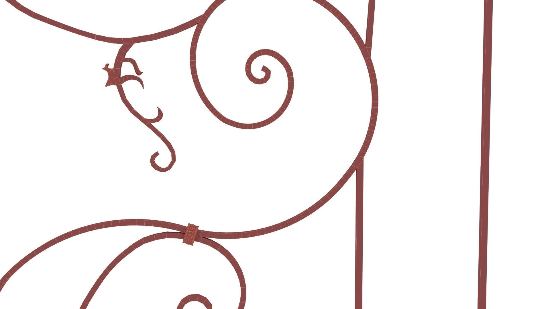 Decorated gateway Low-poly 3D model_11