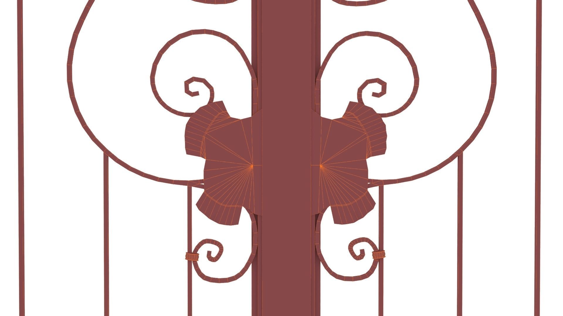 Decorated gateway Low-poly 3D model_9