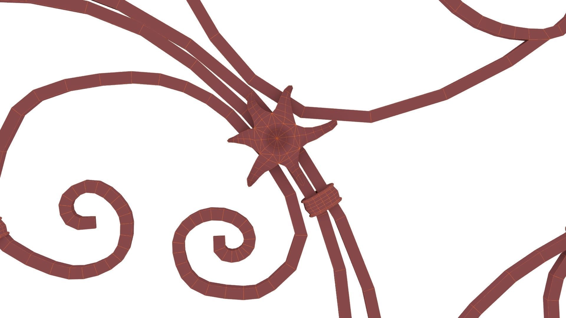 Decorated gateway Low-poly 3D model_10