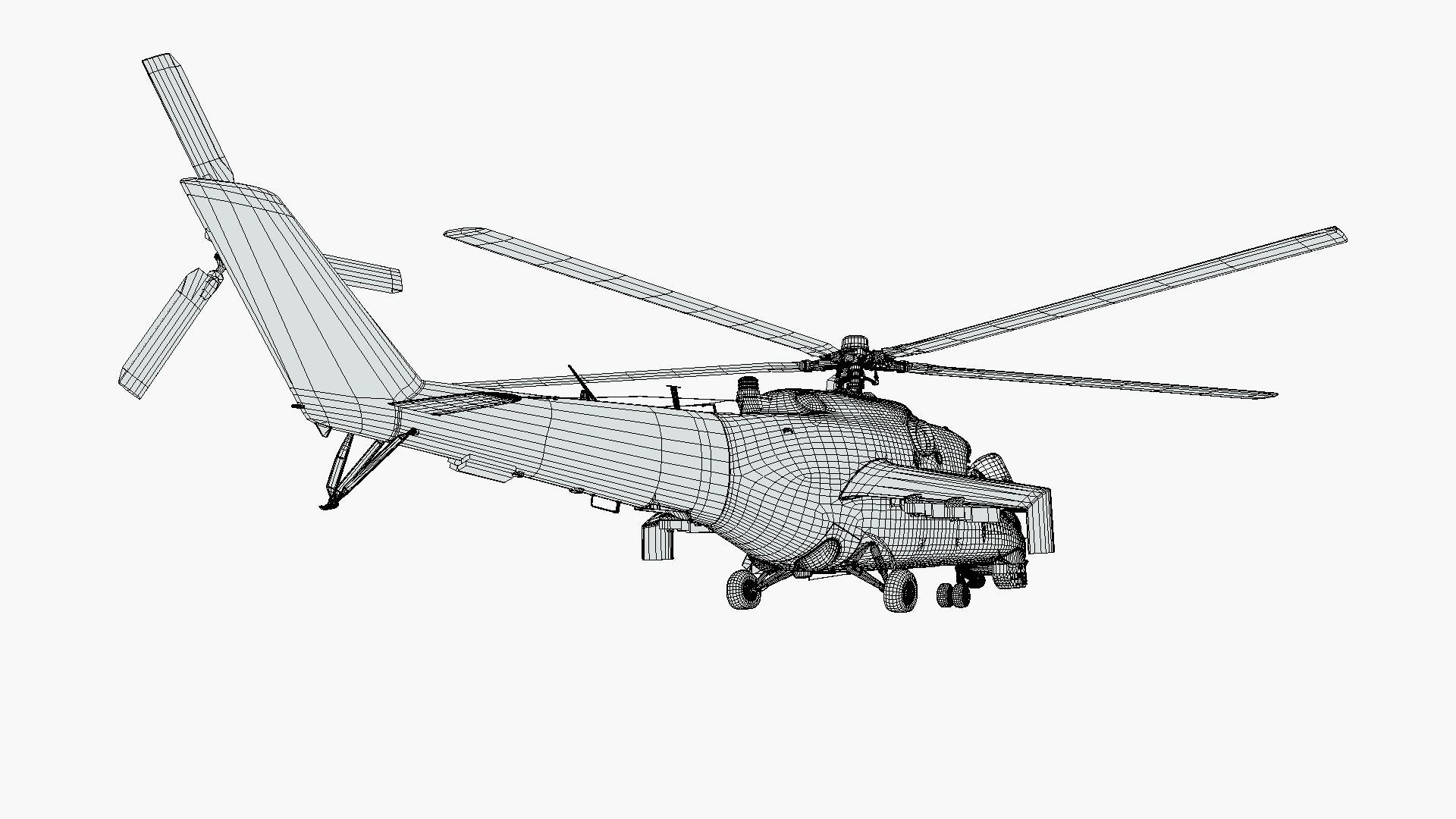 Mil MI-24D Hind Polish Air Force CGI Ready Low-poly 3D model_16