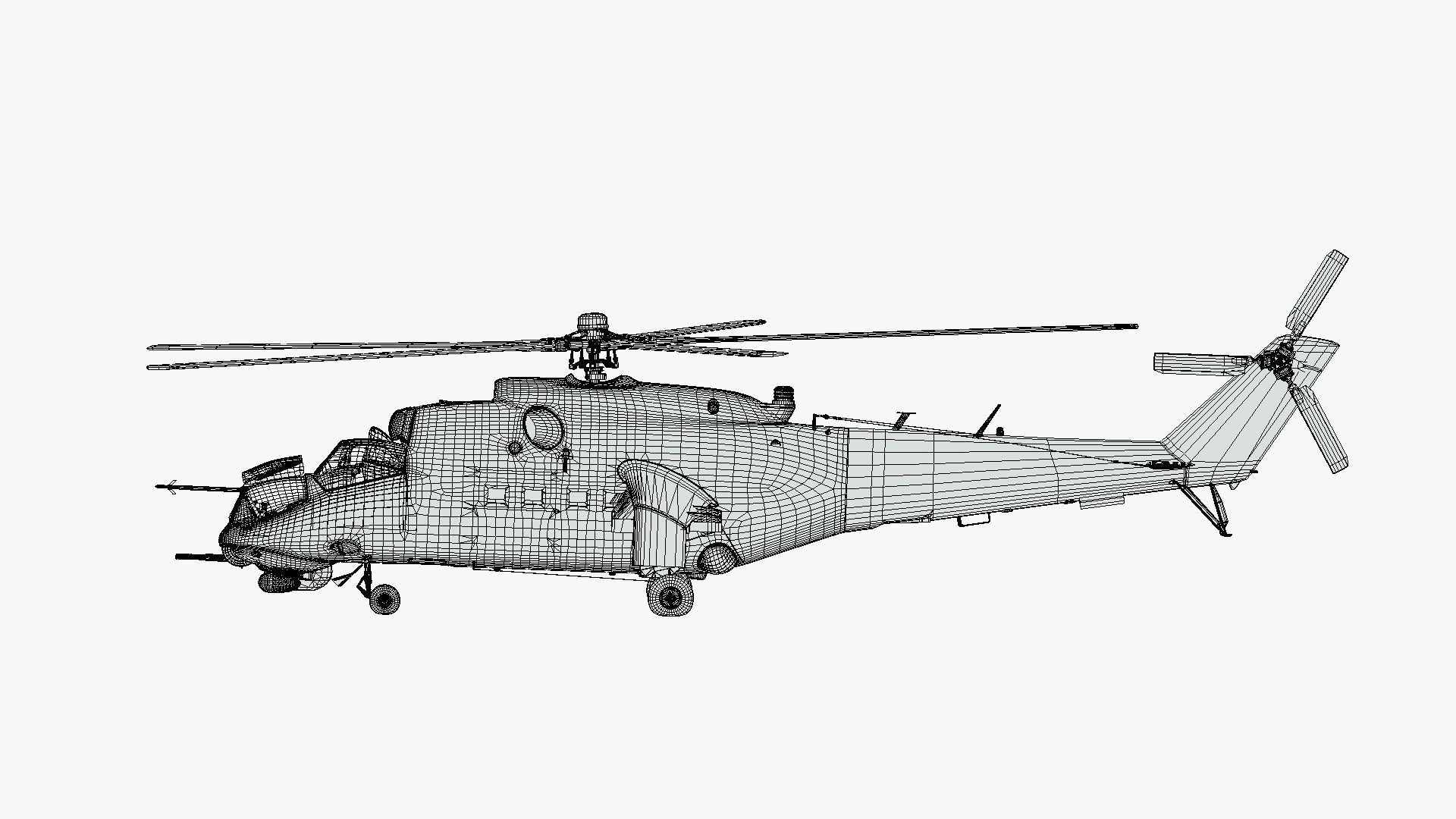 Mil MI-24D Hind Polish Air Force CGI Ready Low-poly 3D model_17