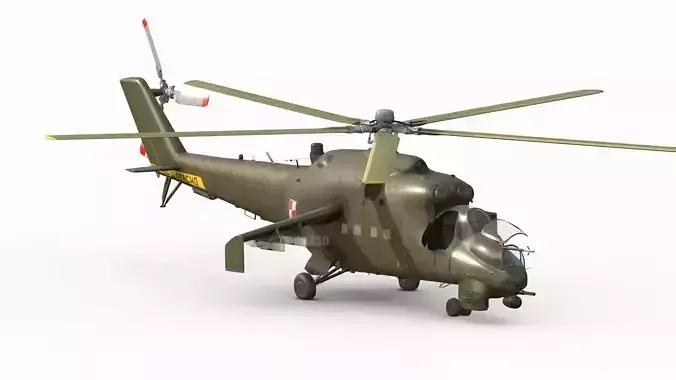 Mil MI-24D Hind Polish Air Force CGI Ready Low-poly 3D model