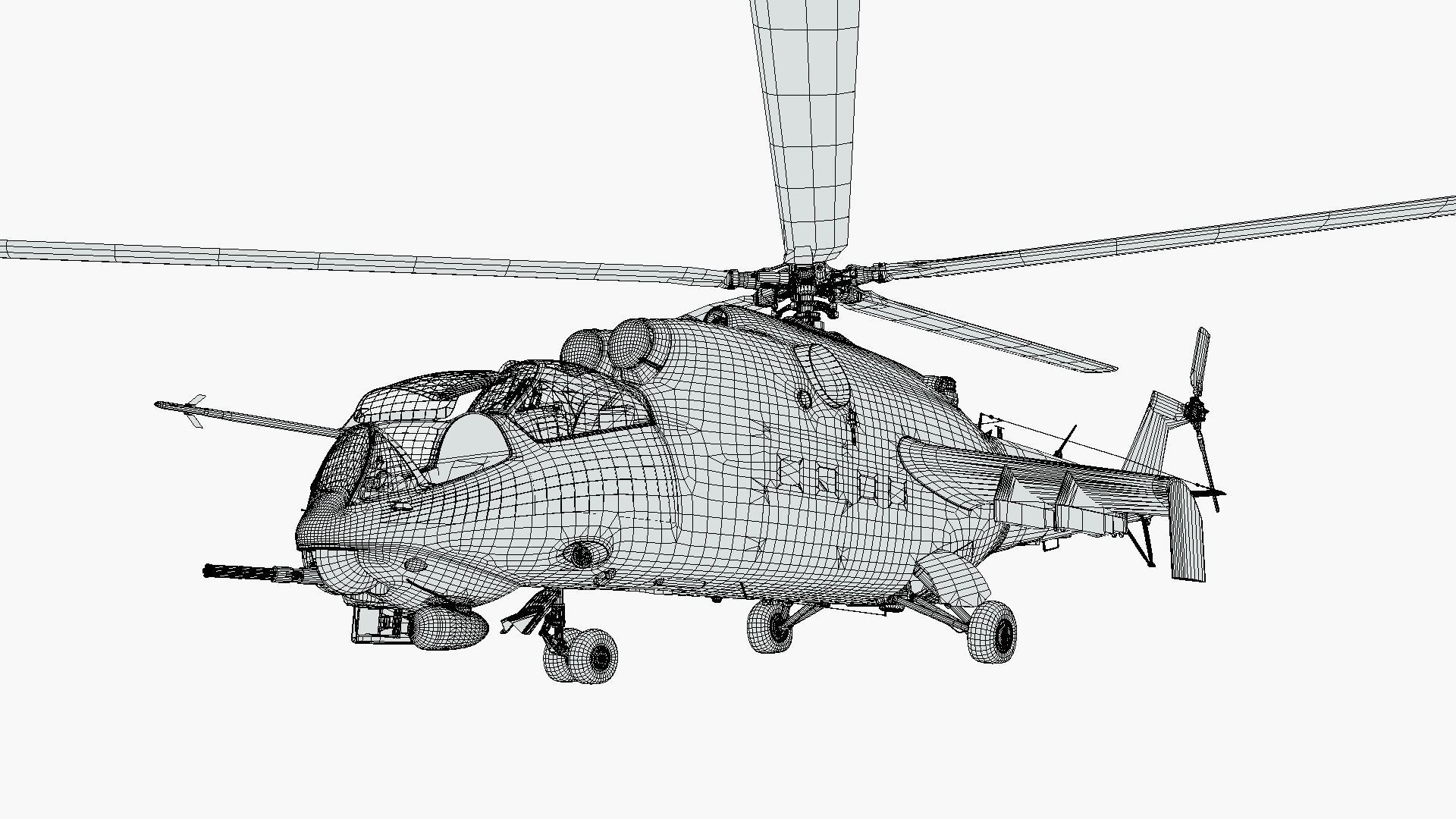 Mil MI-24D Hind Polish Air Force CGI Ready Low-poly 3D model_15