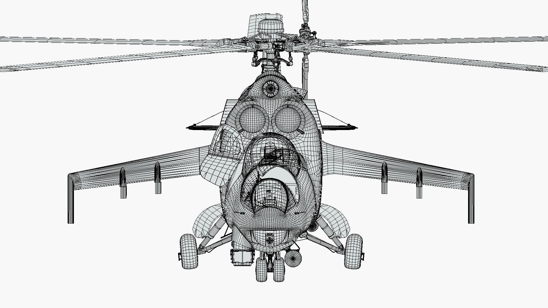 Mil MI-24D Hind Polish Air Force CGI Ready Low-poly 3D model_19