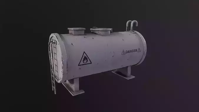 Fueltank 3D Model Low-poly 3D model