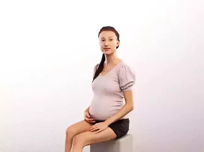 Taja 13573 - Sitting Pregnant Woman 