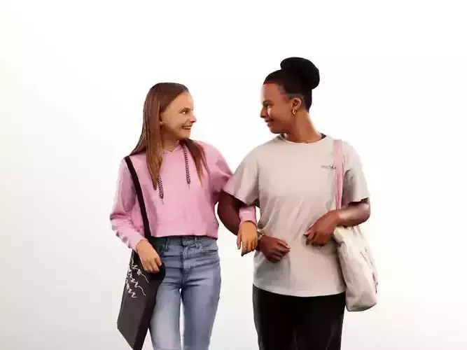 Jamila Lilly 13545 - Girls Walking With Bags