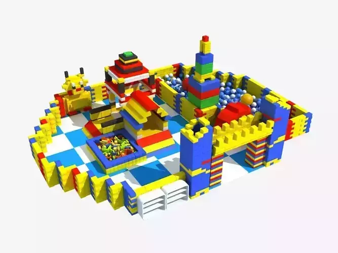 building block playground 3D model
