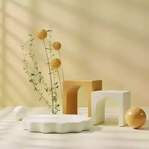 Instead of product placement with minimal style flowers