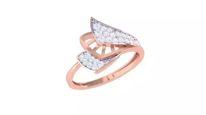 High Jewelry Diamond Cocktail Ring 3dm stl obj renders