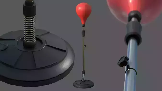 Height adjustable punching bag 3D model