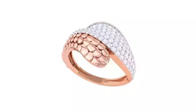 Snake Head High Jewelry Diamond Cocktail Ring 3dm stl obj 3D print model