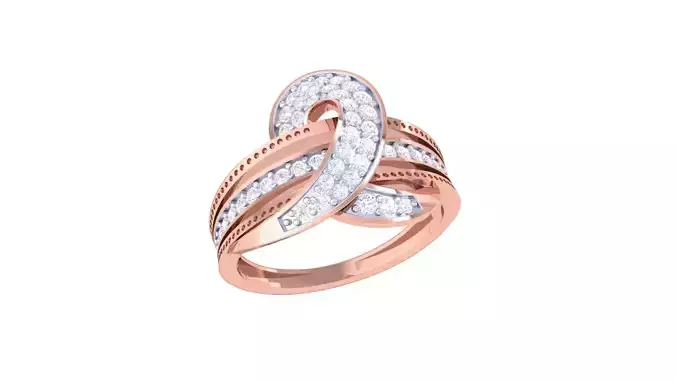 High Jewelry Diamond Cocktail Ring 3dm stl obj renders 3D print model