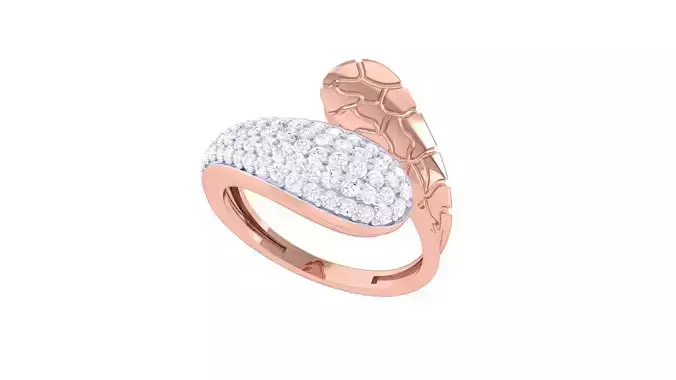 Snake Skin High Jewelry Diamond Cocktail Ring 3dm stl obj