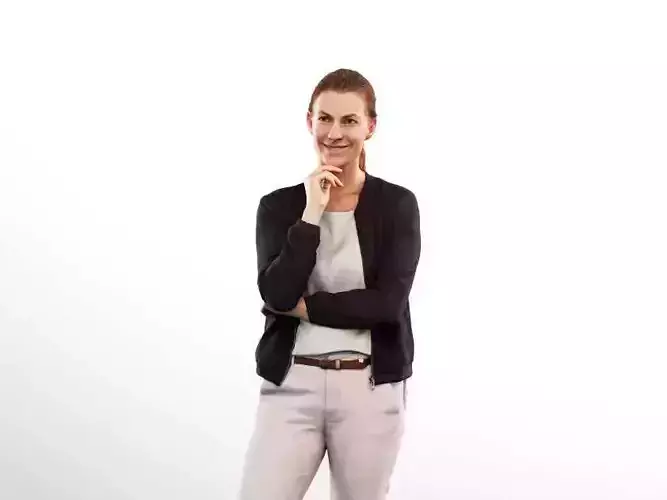 Abby 13365 - Standing Casual Woman Talking Low-poly 3D model