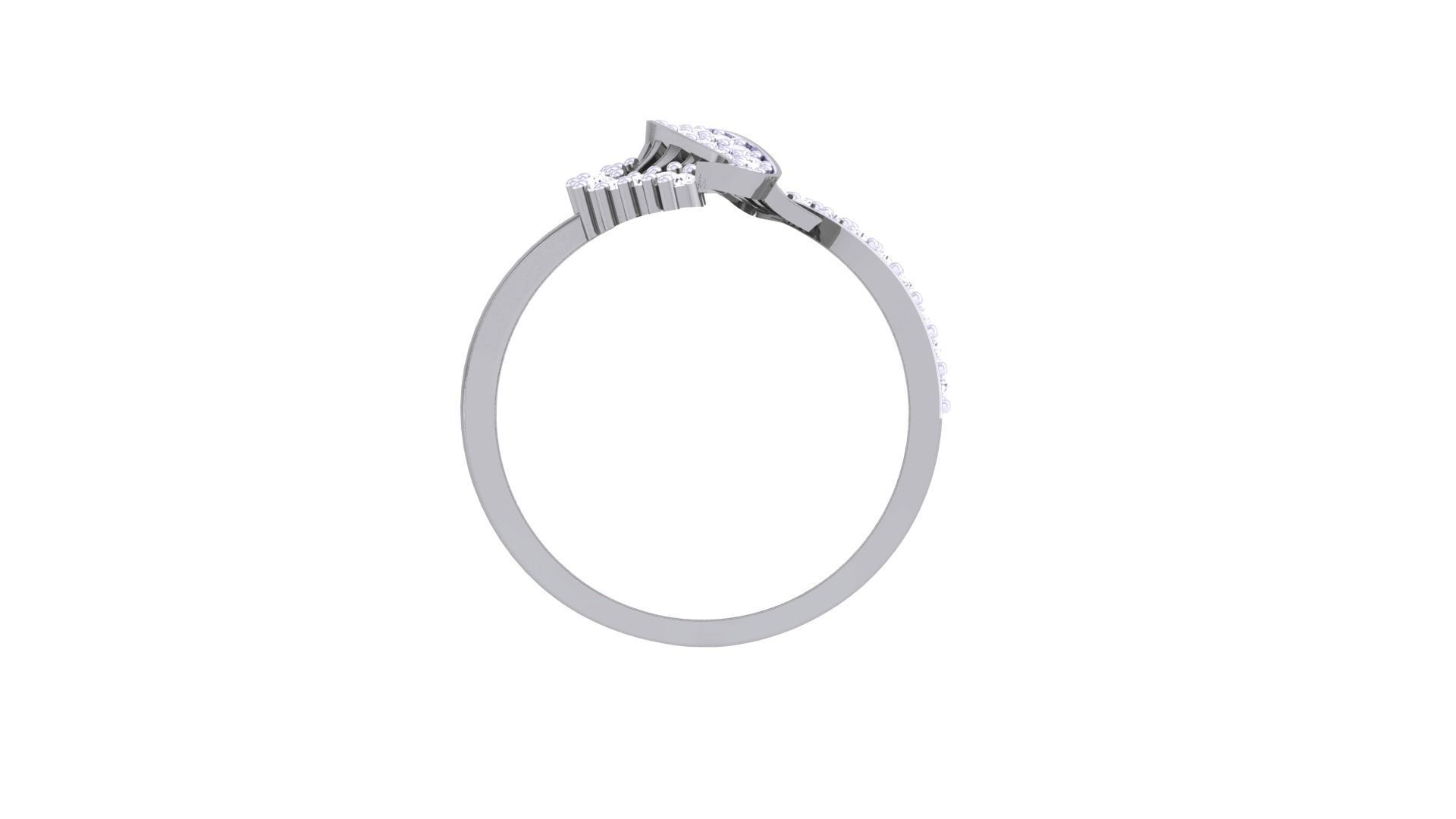 High Jewelry Diamond Cocktail Ring 3dm stl obj renders 3D print model_11