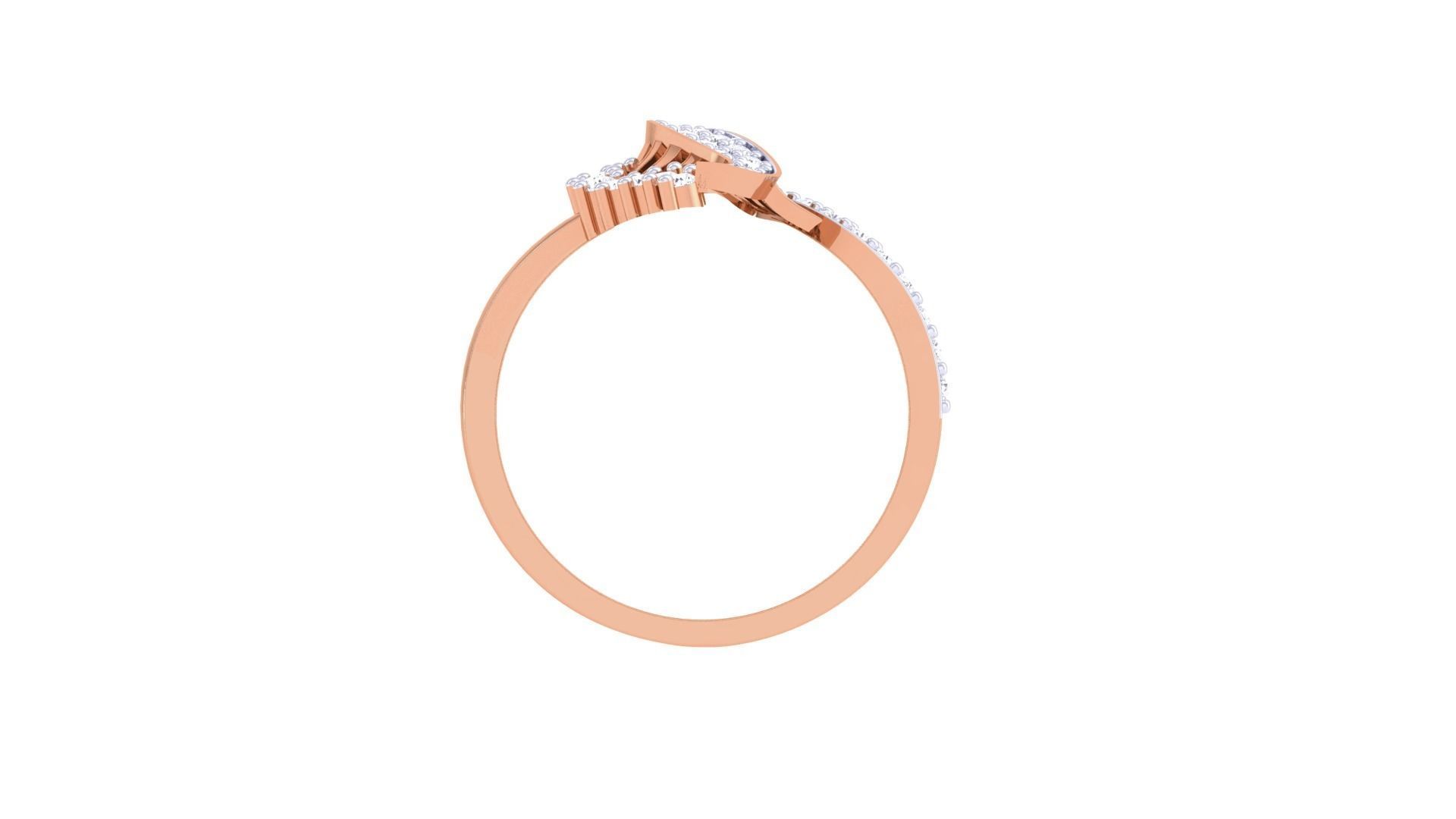 High Jewelry Diamond Cocktail Ring 3dm stl obj renders 3D print model_12