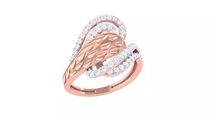 High Jewelry Diamond Cocktail Ring 3dm stl obj renders