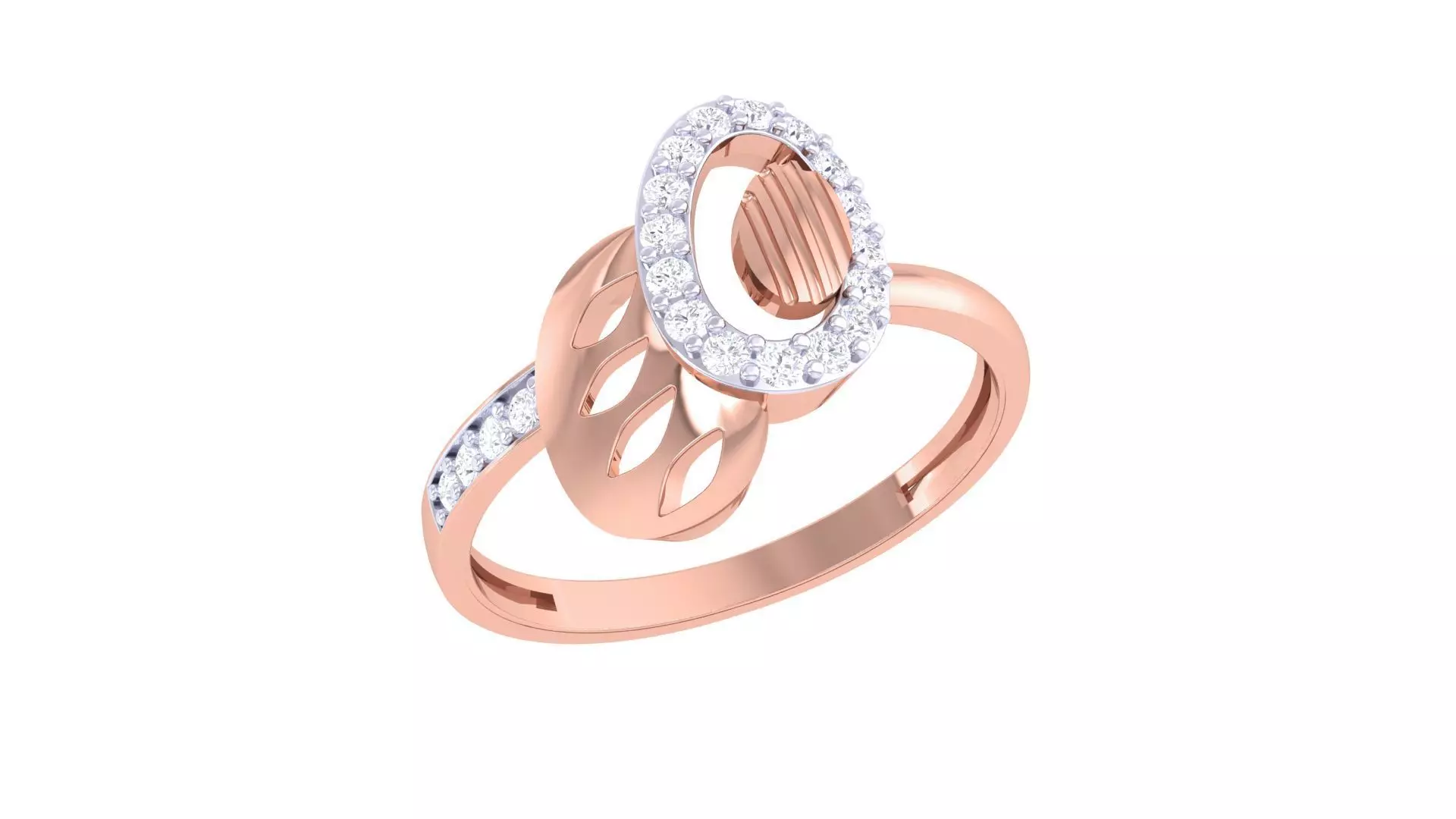High Jewelry Diamond Cocktail Ring 3dm stl obj renders 3D print model