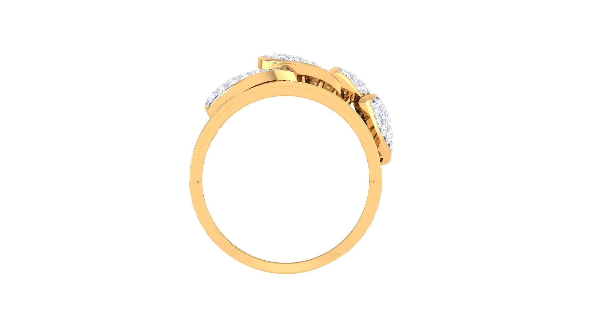 High Jewelry Diamond Cocktail Ring 3dm stl obj renders 3D print model_11