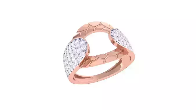 Snake Skin High Jewelry Diamond Cocktail Ring 3dm stl obj 