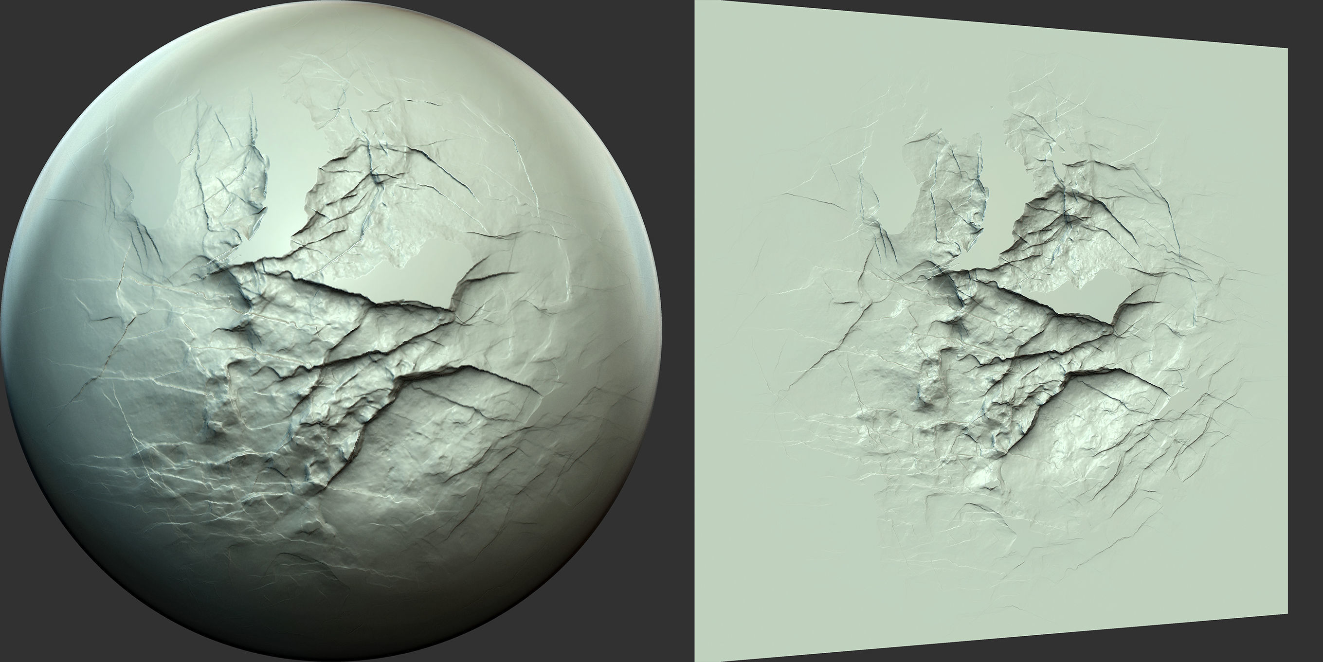 Wall and Stone Damage Brush and Alpha Low-poly 3D model_9