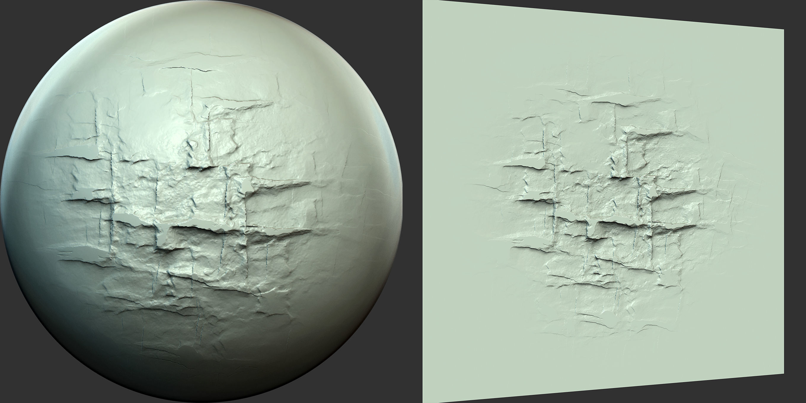 Wall and Stone Damage Brush and Alpha Low-poly 3D model_13