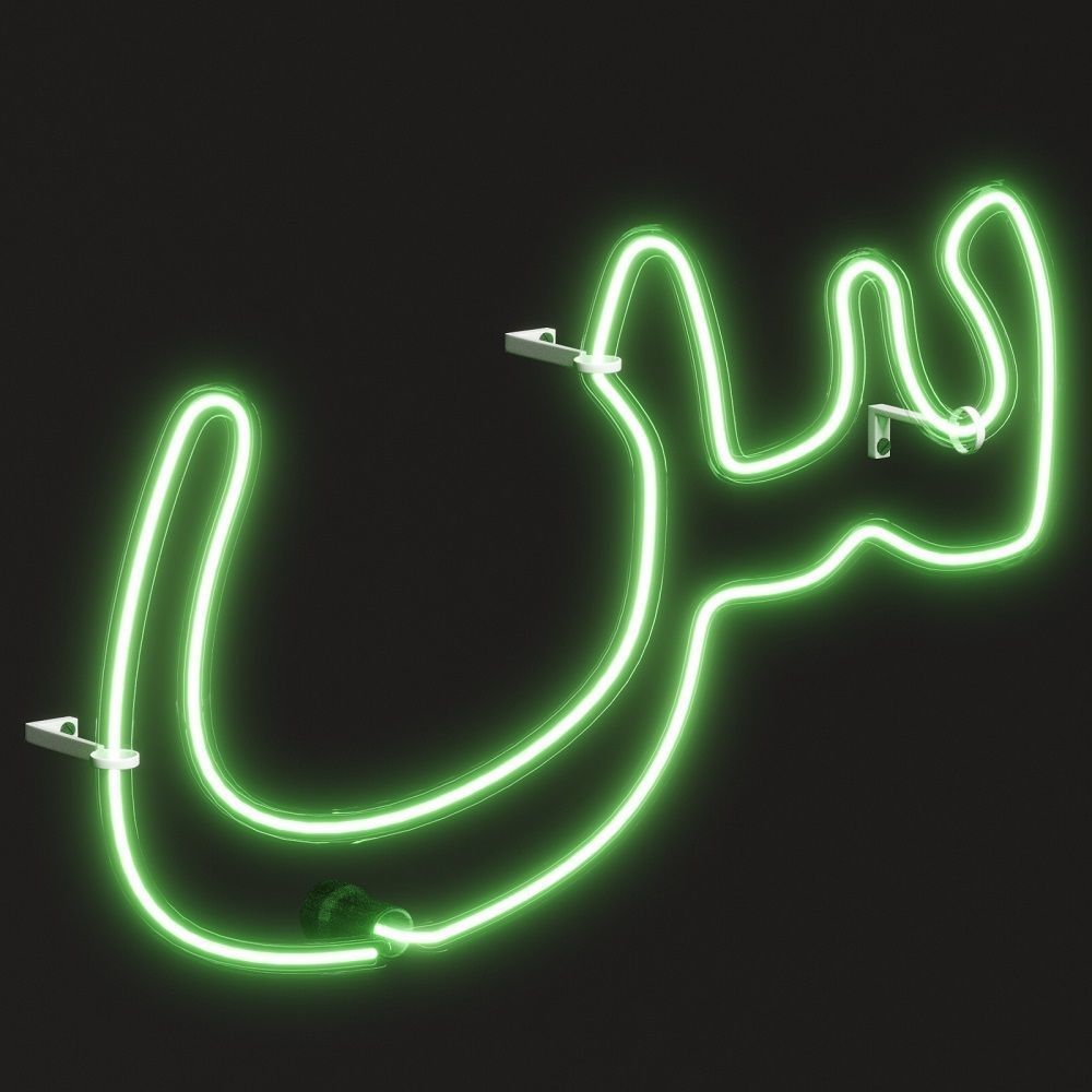 Neon Light Lamp 08 - Arabic Alphabet 3D model_6