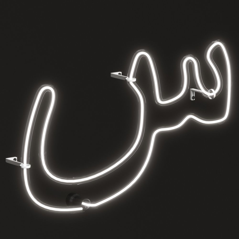 Neon Light Lamp 08 - Arabic Alphabet 3D model_2