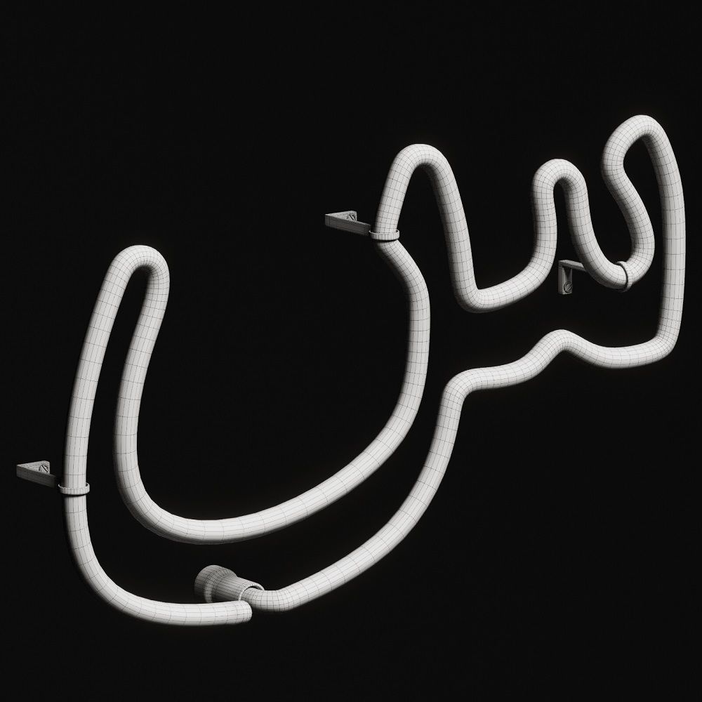 Neon Light Lamp 08 - Arabic Alphabet 3D model_1