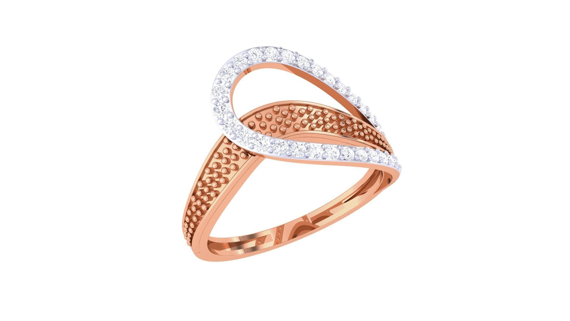 Balls Beads High Jewelry Diamond Cocktail Ring 3dm stl obj 3D print model_5