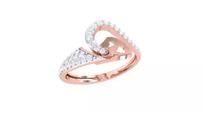 High Jewelry Diamond Cocktail Ring 3dm stl obj renders 3D print model
