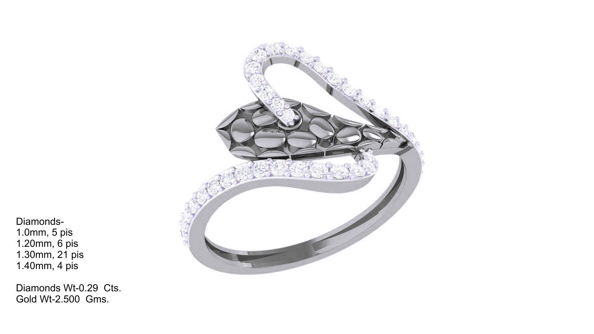 Snake High Jewelry Diamond Cocktail Ring 3dm stl obj renders 3D print model_2