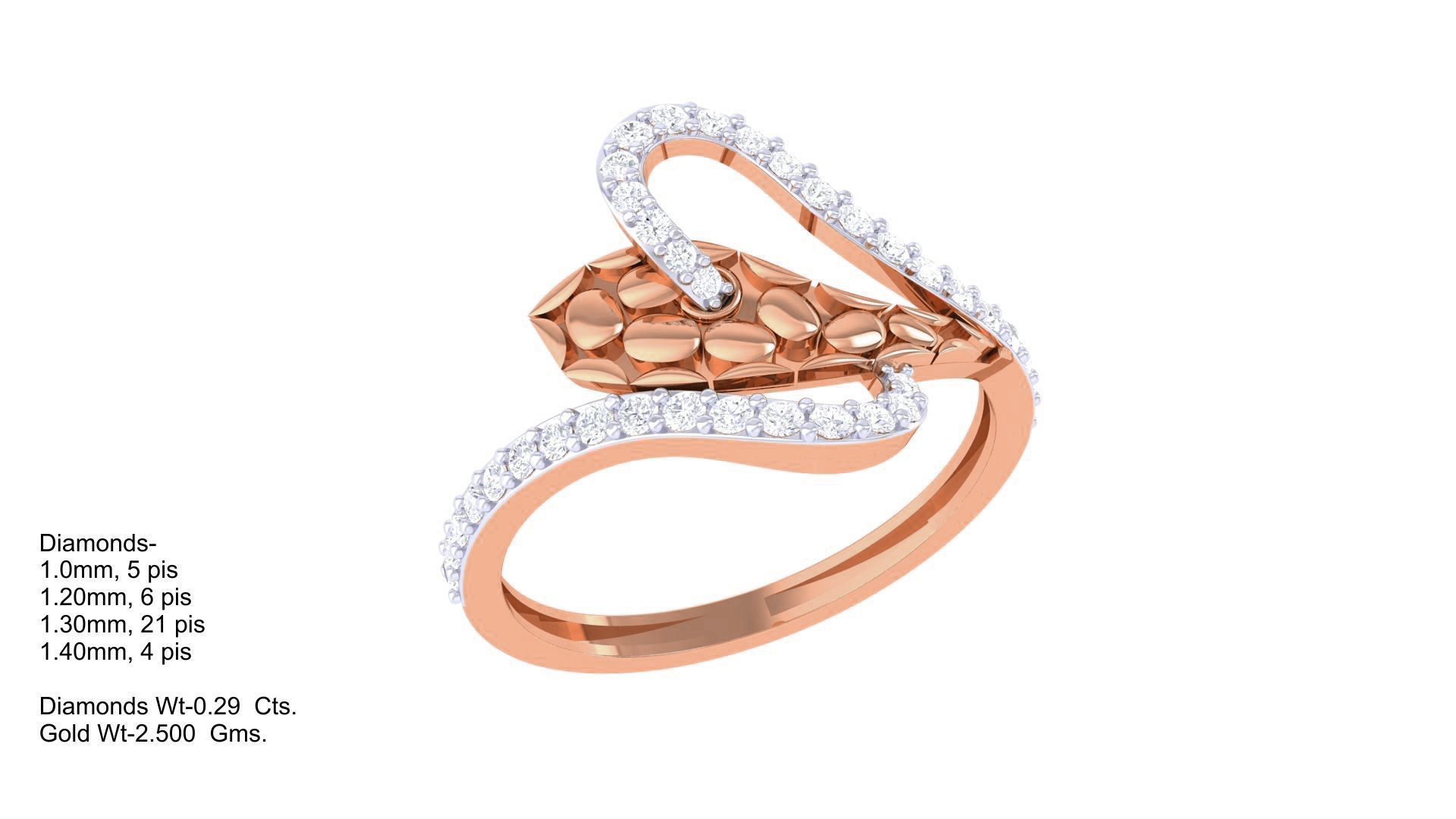 Snake High Jewelry Diamond Cocktail Ring 3dm stl obj renders 3D print model_3